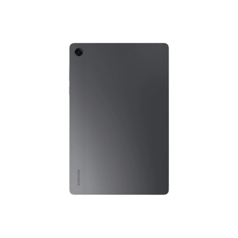 Rückseite eines rechteckigen Samsung Galaxy Tab A11 Plus Tablets mit Kamera in der oberen linken Ecke und Samsung-Logo.